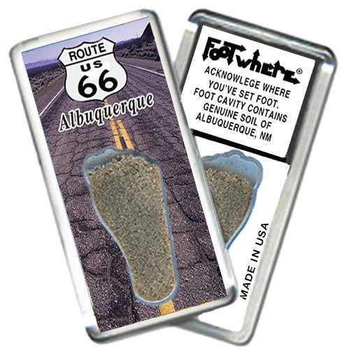 Albuquerque FootWhere® Souvenir Fridge Magnets. 6 Piece Set. Made in USA-FootWhere® Souvenirs