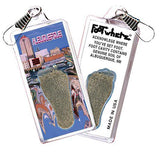 Albuquerque FootWhere® Souvenir Zipper-Pull. Made in USA-FootWhere® Souvenirs