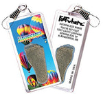 Load image into Gallery viewer, Albuquerque FootWhere® Souvenir Zipper-Pull. Made in USA-FootWhere® Souvenirs
