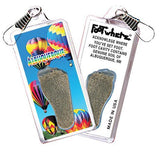 Albuquerque FootWhere® Souvenir Zipper-Pull. Made in USA-FootWhere® Souvenirs