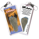 Albuquerque FootWhere® Souvenir Zipper-Pull. Made in USA-FootWhere® Souvenirs