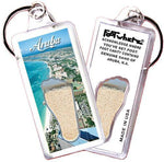 Load image into Gallery viewer, Aruba, N.A. FootWhere® Souvenir Keychain. Made in USA-FootWhere® Souvenirs
