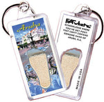 Load image into Gallery viewer, Aruba, N.A. FootWhere® Souvenir Keychain. Made in USA-FootWhere® Souvenirs
