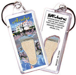 Load image into Gallery viewer, Aruba FootWhere® Souvenir Keychains. 6 Piece Set. Made in USA-FootWhere® Souvenirs
