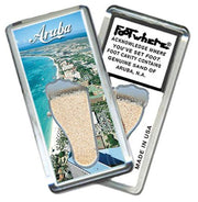 Aruba FootWhere® Souvenir Fridge Magnets. 6 Piece Set. Made in USA-FootWhere® Souvenirs