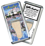 Aruba, N.A. FootWhere® Souvenir Magnet. Made in USA-FootWhere® Souvenirs