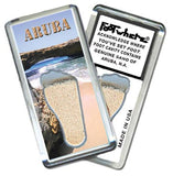 Aruba FootWhere® Souvenir Fridge Magnets. 6 Piece Set. Made in USA-FootWhere® Souvenirs