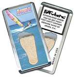 Aruba, N.A. FootWhere® Souvenir Magnet. Made in USA-FootWhere® Souvenirs