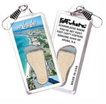 Load image into Gallery viewer, Aruba FootWhere® Souvenir Zipper-Pulls. 6 Piece Set. Made in USA-FootWhere® Souvenirs
