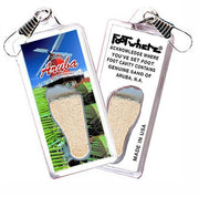 Aruba, N.A. FootWhere® Souvenir Zipper-Pull. Made in USA-FootWhere® Souvenirs