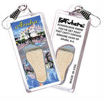 Load image into Gallery viewer, Aruba, N.A. FootWhere® Souvenir Zipper-Pull. Made in USA-FootWhere® Souvenirs
