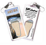 Load image into Gallery viewer, Aruba FootWhere® Souvenir Zipper-Pulls. 6 Piece Set. Made in USA-FootWhere® Souvenirs
