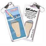 Load image into Gallery viewer, Aruba FootWhere® Souvenir Zipper-Pulls. 6 Piece Set. Made in USA-FootWhere® Souvenirs
