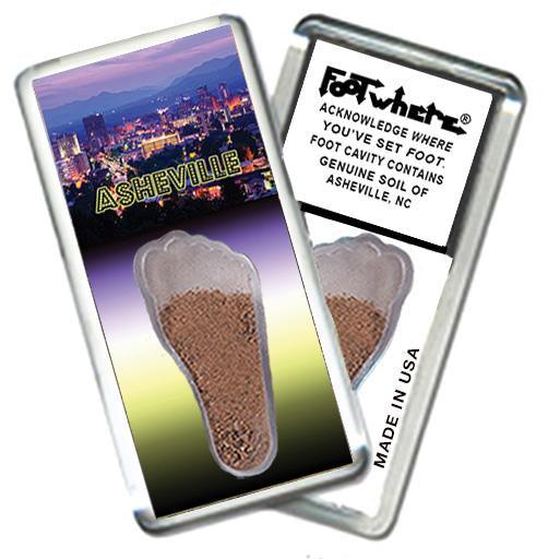 Asheville, NC FootWhere® Souvenir Magnet. Made in USA-FootWhere® Souvenirs