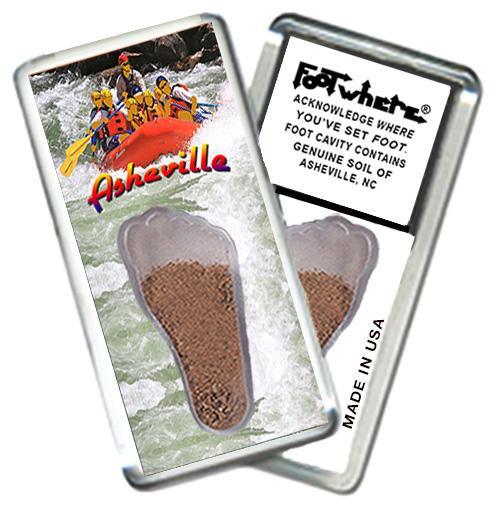 Asheville, NC FootWhere® Souvenir Magnet. Made in USA-FootWhere® Souvenirs