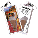 Asheville, NC FootWhere® Souvenir Zipper-Pulls. 6 Piece Set. Made in USA-FootWhere® Souvenirs
