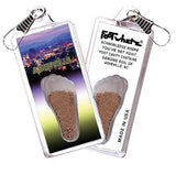 Asheville, NC FootWhere® Souvenir Zipper-Pulls. 6 Piece Set. Made in USA-FootWhere® Souvenirs
