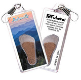 Asheville, NC FootWhere® Souvenir Zipper-Pulls. 6 Piece Set. Made in USA-FootWhere® Souvenirs