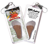 Asheville, NC FootWhere® Souvenir Zipper-Pulls. 6 Piece Set. Made in USA-FootWhere® Souvenirs