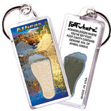 Athens, Greece FootWhere® Souvenir Key Chain. Made in USA-FootWhere® Souvenirs