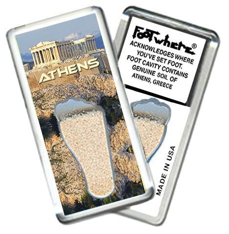 Athens, Greece FootWhere® Souvenir Fridge Magnets. 6 Piece Set. Made in USA-FootWhere® Souvenirs