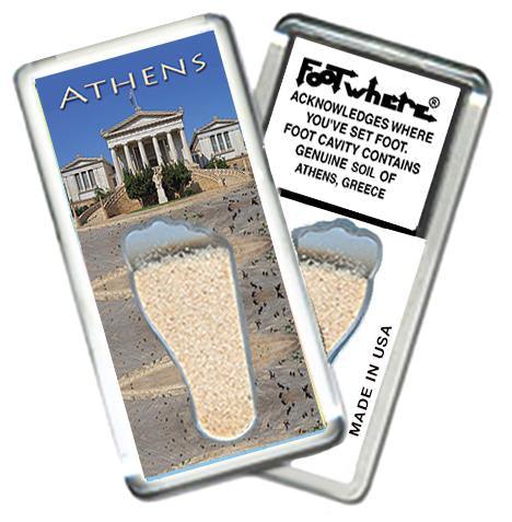 Athens, Greece FootWhere® Souvenir Fridge Magnets. 6 Piece Set. Made in USA-FootWhere® Souvenirs