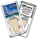 Athens, Greece FootWhere® Souvenir Fridge Magnets. 6 Piece Set. Made in USA-FootWhere® Souvenirs