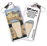 Load image into Gallery viewer, Athens, Greece FootWhere® Souvenir Zipper-Pull. Made in USA-FootWhere® Souvenirs
