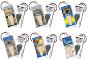 Athens, Greece FootWhere® Souvenir Keychains. 6 Piece Set. Made in USA-FootWhere® Souvenirs
