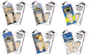 Athens, Greece FootWhere® Souvenir Zipper-Pulls. 6 Piece Set. Made in USA-FootWhere® Souvenirs