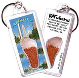 Atlanta FootWhere® Souvenir Keychain. Made in USA-FootWhere® Souvenirs