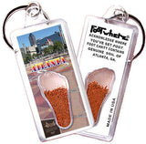 Atlanta FootWhere® Souvenir Keychain. Made in USA-FootWhere® Souvenirs