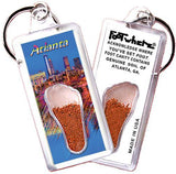Atlanta FootWhere® Souvenir Keychain. Made in USA-FootWhere® Souvenirs