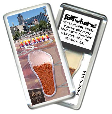 Atlanta FootWhere® Souvenir Magnet. Made in USA-FootWhere® Souvenirs