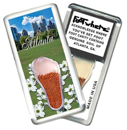Atlanta FootWhere® Souvenir Magnet. Made in USA-FootWhere® Souvenirs