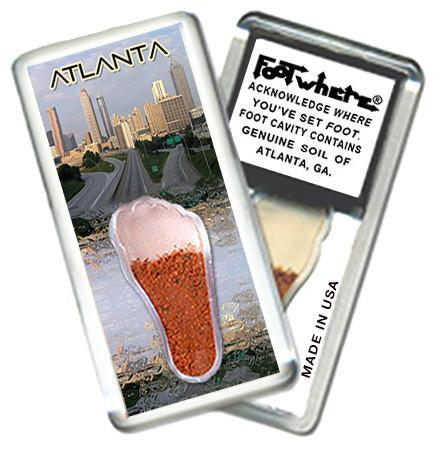Atlanta FootWhere® Souvenir Magnet. Made in USA-FootWhere® Souvenirs