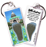 Austin FootWhere® Souvenir Keychains. 6 Piece Set. Made in USA-FootWhere® Souvenirs