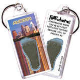 Austin FootWhere® Souvenir Keychain. Made in USA-FootWhere® Souvenirs