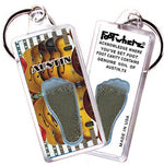 Load image into Gallery viewer, Austin FootWhere® Souvenir Keychains. 6 Piece Set. Made in USA-FootWhere® Souvenirs
