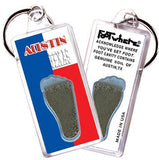 Austin FootWhere® Souvenir Keychain. Made in USA-FootWhere® Souvenirs