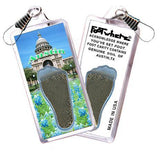 Austin FootWhere® Souvenir Zipper-Pull. Made in USA-FootWhere® Souvenirs