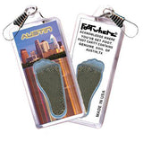 Austin FootWhere® Souvenir Zipper-Pull. Made in USA-FootWhere® Souvenirs
