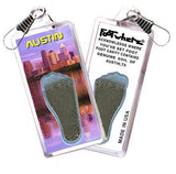 Austin FootWhere® Souvenir Zipper-Pull. Made in USA-FootWhere® Souvenirs