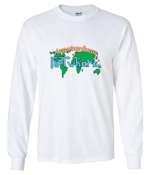 Amsterdam Long Sleeve FootWhere® Souvenir T-Shirt - FootWhere® Souvenir Shop