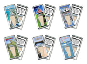 Aruba FootWhere® Souvenir Fridge Magnets. 6 Piece Set. Made in USA-FootWhere® Souvenirs