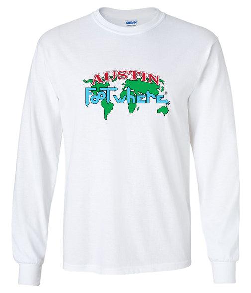 Austin Long Sleeve FootWhere® Souvenir T-Shirt - FootWhere® Souvenir Shop