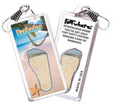 Barbados FootWhere® Souvenir Zipper-Pull. Made in USA-FootWhere® Souvenirs