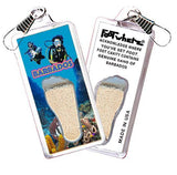 Barbados FootWhere® Souvenir Zipper-Pull. Made in USA-FootWhere® Souvenirs