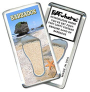 Barbados FootWhere® Souvenir Fridge Magnets. 6 Piece Set. Made in USA-FootWhere® Souvenirs