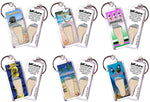 Load image into Gallery viewer, Barbados FootWhere® Souvenir Keychains. 6 Piece Set. Made in USA-FootWhere® Souvenirs
